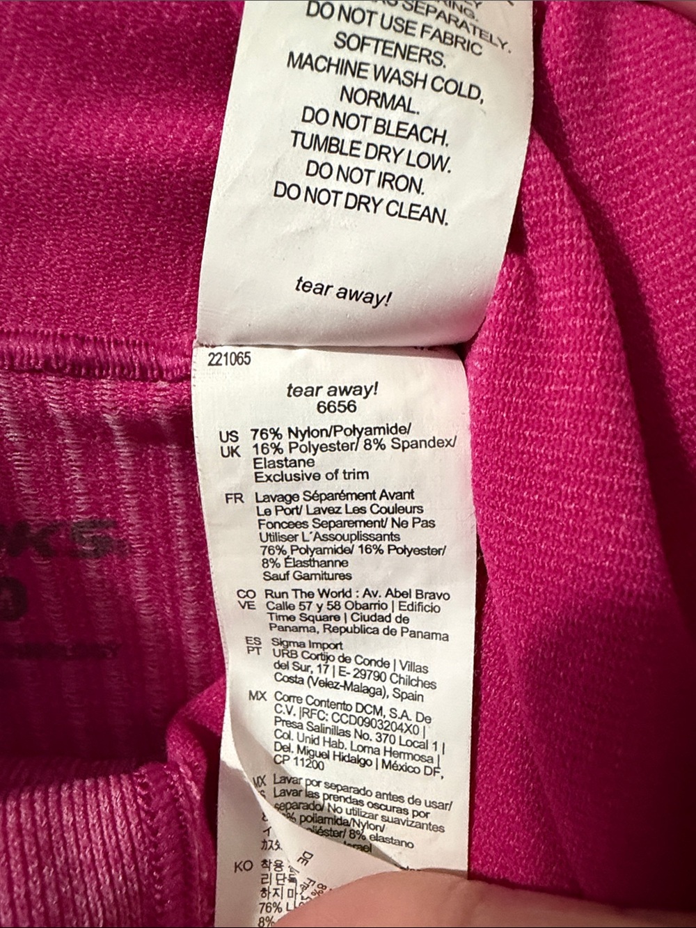 NWOT Brooks Run Happy Streaker' Seamless Hoodie Long Sleeve Stripes Medium Pink - Picture 11 of 11